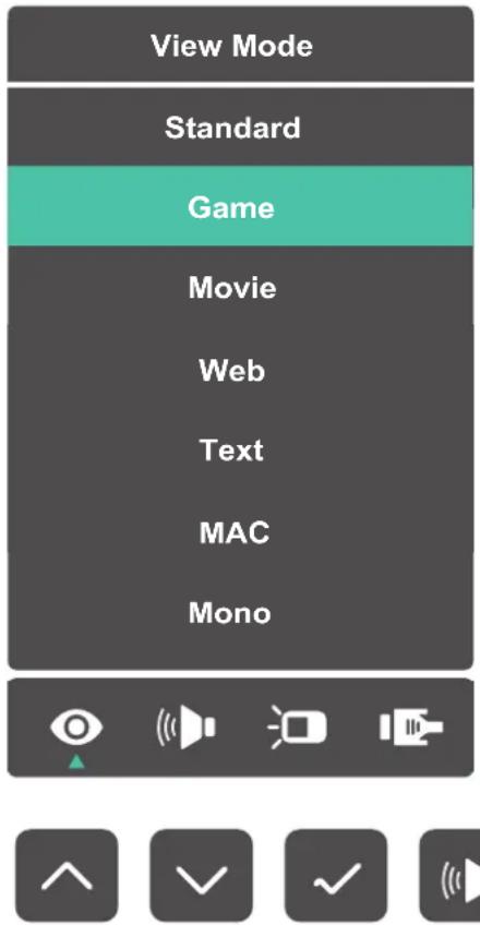VIEWSONIC VA2432-h - Quick Menu (Hurtigmenu) - 1