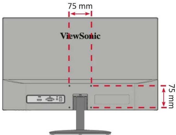 VIEWSONIC VA2432-h - Montering på væggen - 1