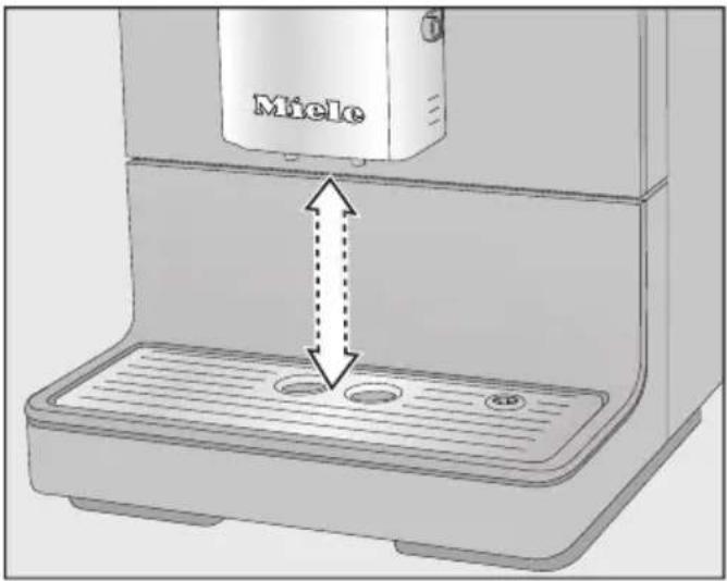 MIELE Silence CM 5310 - Centraludløbet indstilles efter kophøjden - 1