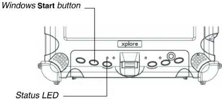 Windows Start button xplore Status LED