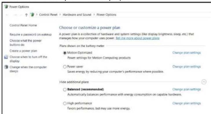 Power Options Control Panel Home Require a password on wakeup Choose what the power buttons do Create a power plan Choose when to turn off the display Change when the computer sleeps Choose or customize a power plan A power plan is a collection of hardware and system settings (like display brightnes…