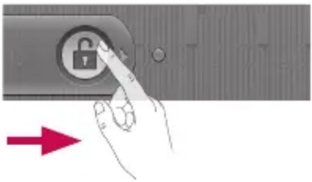 LG Optimus One - Låsa upp skärmen - 1