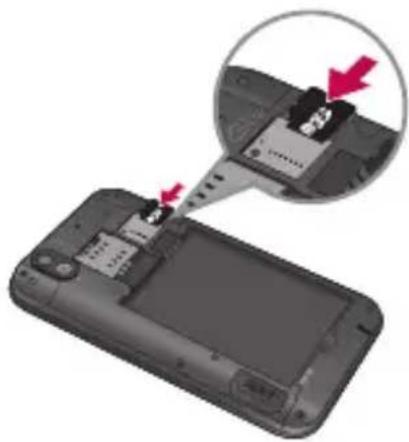 LG Optimus Black - Så här sätter du i ett minneskort: - 2