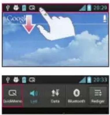 Google 20:29 QuickMemo Lyd Data Bluetooth Rediger