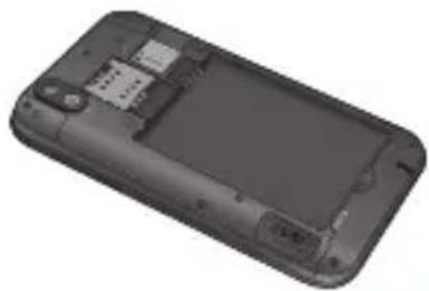 LG Optimus Black - Sådan isættes et hukommelseskort: - 1