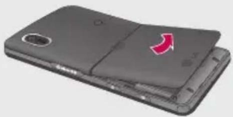 LG Cookie KP500 - Isætning af USIM-kort og batteri - 1