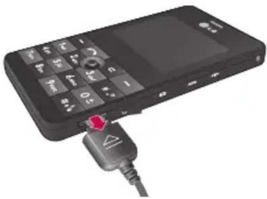 LG KE820 - Frakobling af opladeren - 1