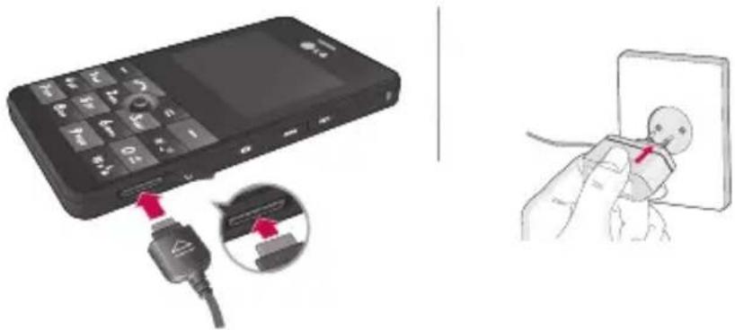 LG KE820 - Slik monterer du SIM-kort og telefonbatteri - 1