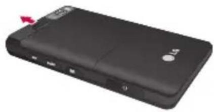 LG KE820 - Fjern batterilåget. - 1