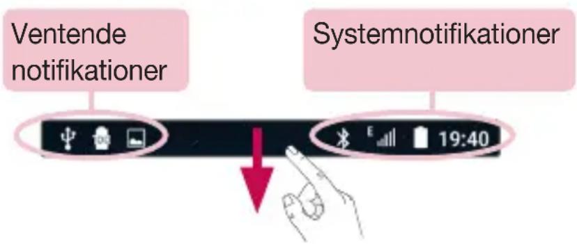 Ventende notifikationer Systemnotifikationer 19:40