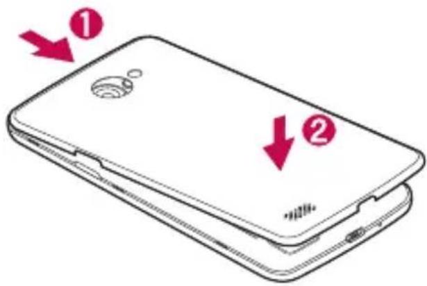 LG Bello II - Sätt i batteriet. - 2