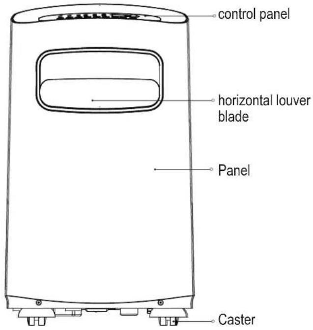 control panel horizontal louver blade Panel Caster