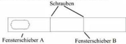 Schrauben Fensterschieber A Fensterschieber B