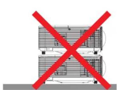 Diagram showing a crossed-out electrical panel with red prohibition symbols, indicating no protection or disapproval.