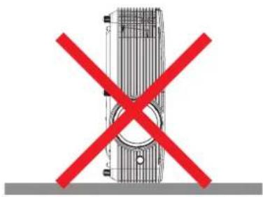 Diagram showing a mechanical component with red X marks indicating prohibition or restriction, symbolizing restricted use or clearance.