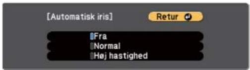 [Automatisk iris] Fra Normal Høj hastighed