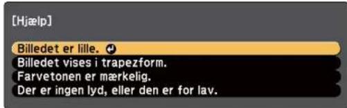 [Hjælp] Billedet er lille. + Billedet vises i trapezform. Farvetonen er mærkelig. Der er ingen lyd, eller den er for lav.
