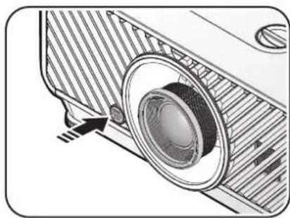 BENQ LU9245 - Removing the existing lens from the projector - 1