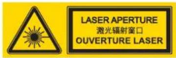 LASER APERTURE 激光辐射窗口 OUVERTURE LASER