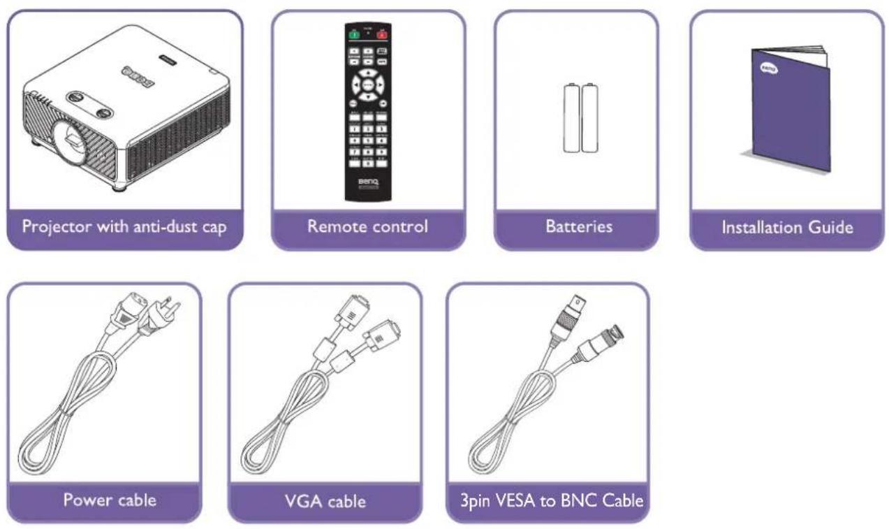 BENQ LU9245 - Package contents - 1