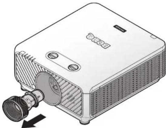 BENQ LU9245 - Removing the existing lens from the projector - 3