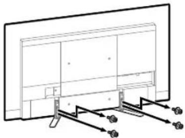 SONY OLED KD-55AG8 - Отсоедините настольную подставку от телевизора. - 1