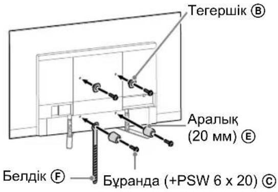 Тегершік Ⓑ Аралык (20 мм) Ⓔ Белдік Ⓕ Буранда (+PSW 6 x 20) Ⓔ