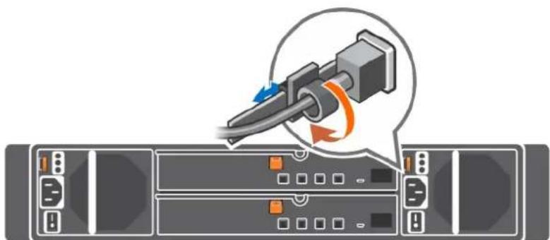 DELL PowerVault MD1400 - Securing The Power Cable(s) - 1