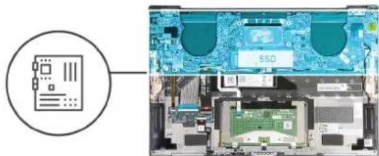 DELL XPS 13 9300 - Figur 2. Systemkort-stik - 7