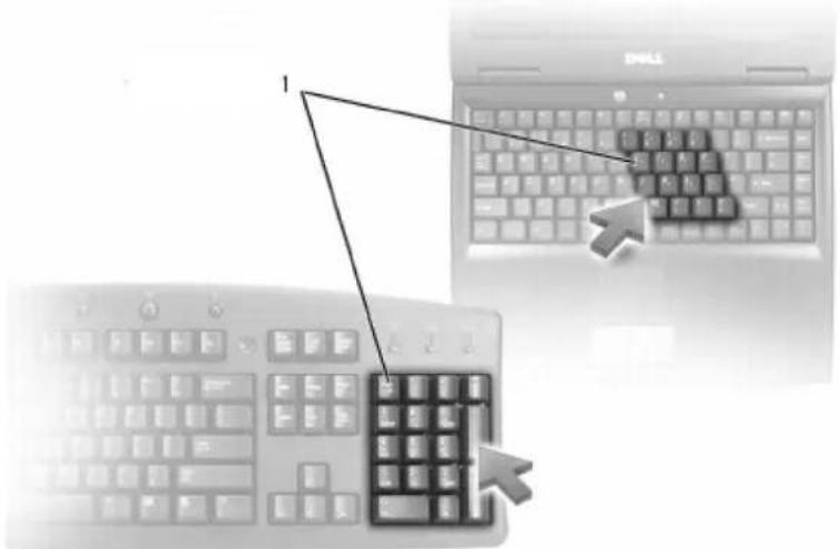 DELL XPS 15 9500 - Brug af numerisk tastatur på en bærbar computer - 1