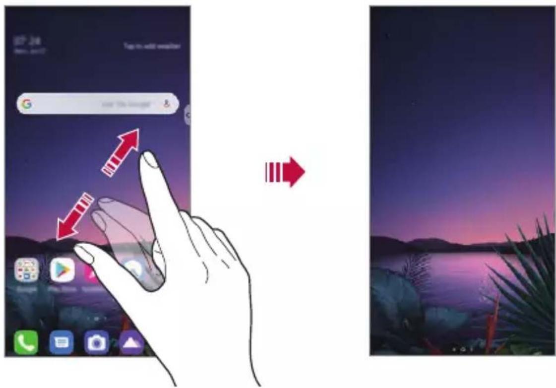 LG G8 ThinQ - Ändra skärmens riktning - 3