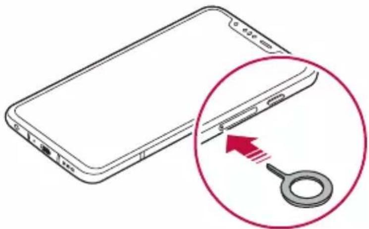 LG G8 ThinQ - Sätt i SIM-kortet - 3