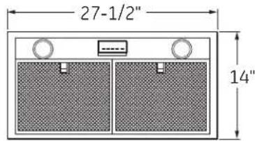 Monogram ZVC30LSS - Dimensiones y especificaciones (en pulgadas) - 1