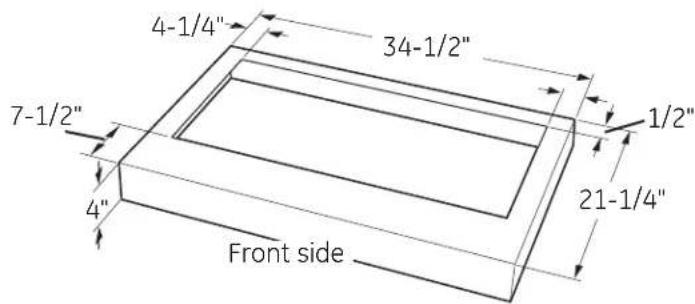 4-1/4" 34-1/2" 7-1/2" 4" 21-1/4" Front side