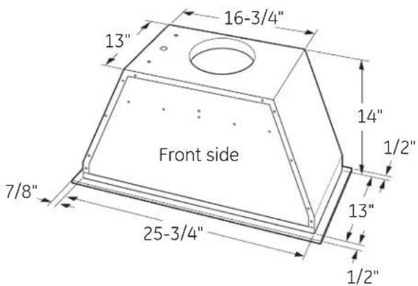 16-3/4" 13" 14" 1/2" Front side 7/8" 25-3/4" 13" 1/2"