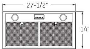 27-1/2" 14"