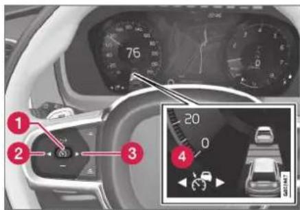 VOLVO XC40 (2017) - Aktivere og starte Adaptiv fartpilot - 2