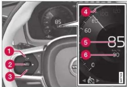 VOLVO XC40 (2017) - Genaktivere fartbegrænseren fra standby - 1