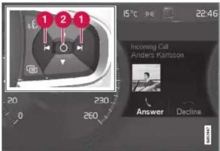 VOLVO XC40 (2017) - Håndtere meddelelser på førerdisplayet - 2