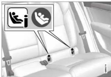 VOLVO XC40 (2017) - i-SizeISOFIX-befæstelsespunkter til barnestol - 1