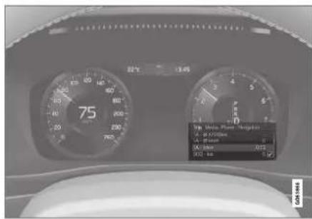 VOLVO XC40 (2017) - Applikationsmenu på førerdisplayet - 1