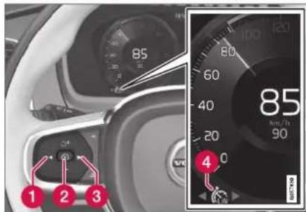 VOLVO XC40 (2017) - Aktivere og starte Fartbegrænseren - 1