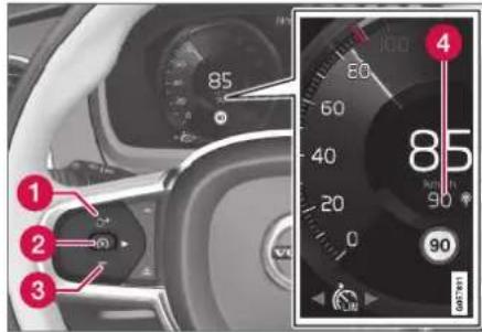 VOLVO XC40 (2017) - Ændre tolerance for Automatisk fartbegrænser - 1