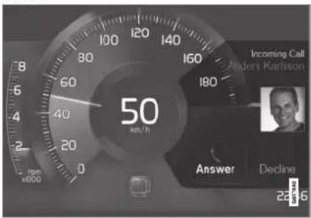 VOLVO XC40 (2017) - Meddelelse på førerdisplay - 1