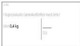 Ugnsboalkade lammkotletter med örter Vikt 0,4 kg 0,5