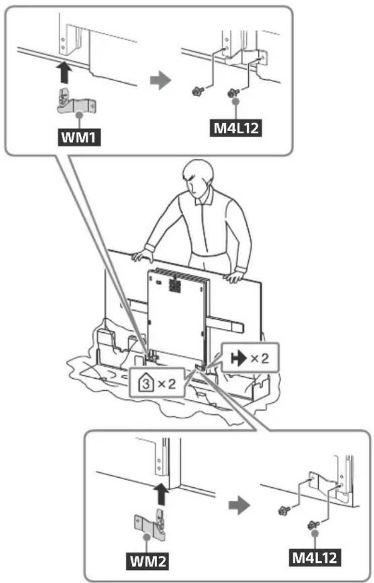 SONY KD55AF8BU - Montaż telewizora na ścianie - karton - 1