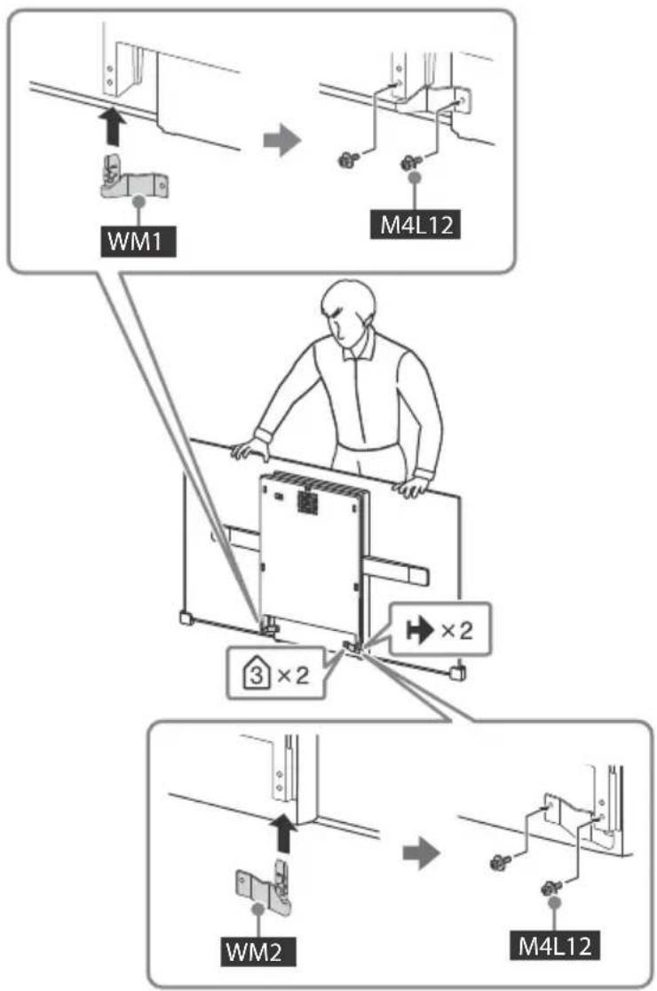 SONY KD55AF8BU - Odstráňte stredný kryt. - 3