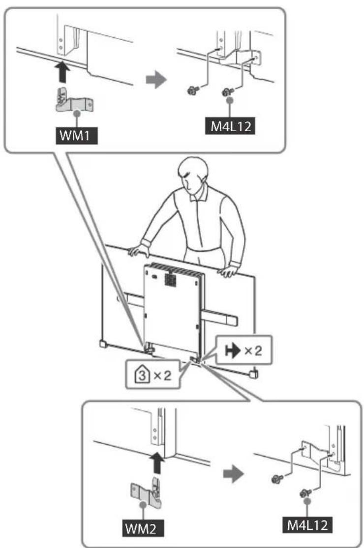 SONY KD55AF8BU - Desencaixe a base do suporte. - 2