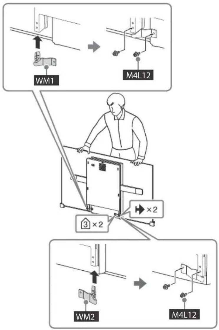 SONY KD55AF8BU - Odstraňte středový kryt. - 4