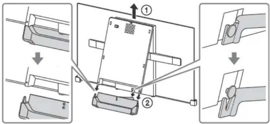 SONY KD55AF8BU - Odstráňte stredný kryt. - 2